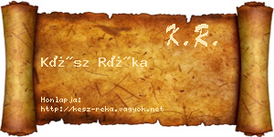 Kész Réka névjegykártya