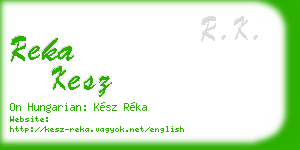 reka kesz business card