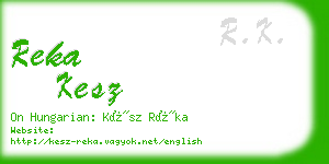 reka kesz business card